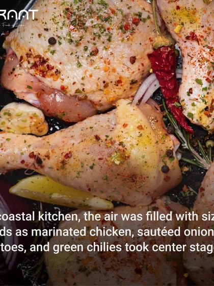 The air in my coastal kitchen is filled with sizzling sounds as marinated chicken, onions, and tomatoes take center stage.