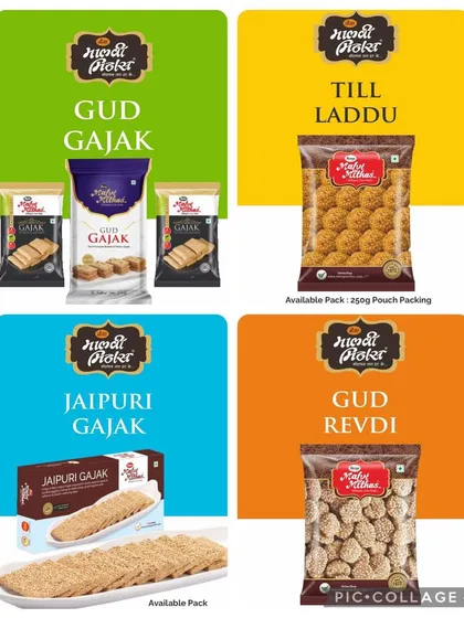 I source a wide range of winter delicacies directly from Indore. This includes authentic Gud Gajak, Til Laddu, Jaipuri Gajak, and Gud Revdi, ensuring you get the real taste of these regional specialties.