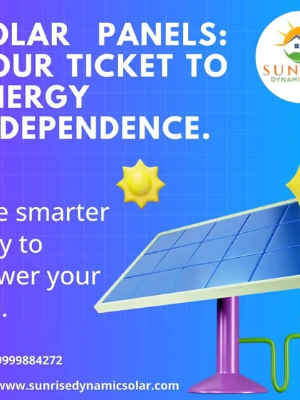 Solar panels are your ticket to energy independence. This illustration shows a panel generating clean power, giving you the freedom to power your life your way.