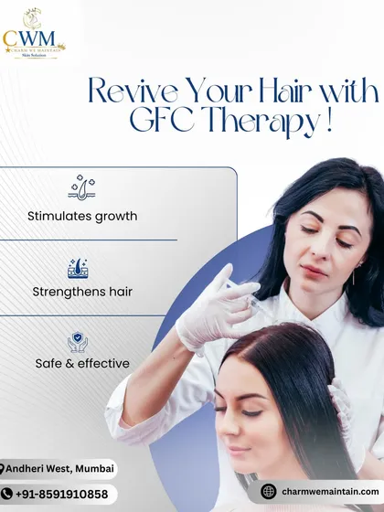 GFC, or Growth Factor Concentrate therapy, is an effective non-surgical option I offer to revive your hair. It works by stimulating natural growth and strengthening hair from the roots, leading to thicker, healthier hair.