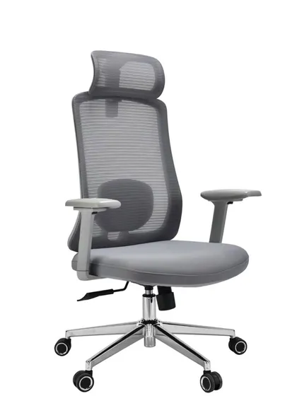 For a more classic office look, this ergonomic chair is also available in a professional grey.