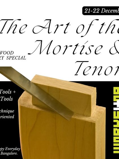 The last workshop of the year is a hardwood joinery special. This two-day technique-oriented workshop focuses on the art of the Mortise & Tenon joint.