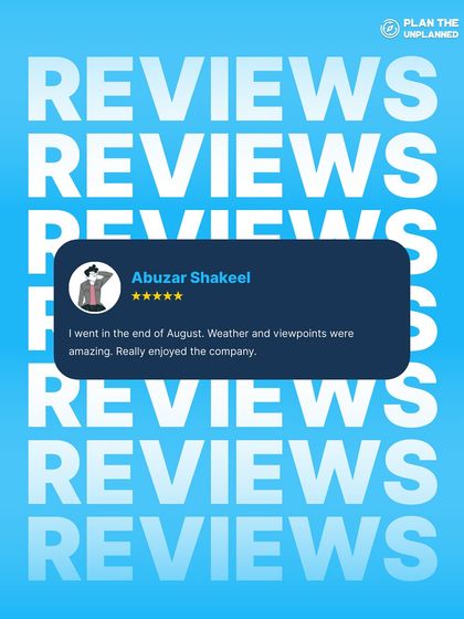 Abuzar Shakeel enjoyed the amazing weather, viewpoints, and company on his trip with us.