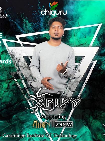 The announcement poster for the Pro-Night at Cambridge Institute of Technology. I was excited to bring a high-energy set to their 'Chiguru' fest.