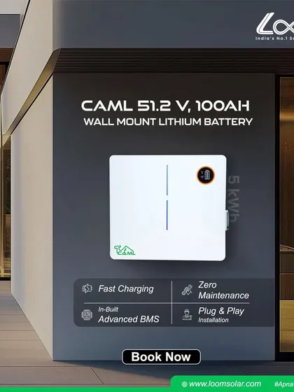 This CAML 51.2V, 100Ah wall-mount lithium battery is a plug-and-play solution with an advanced Battery Management System (BMS). It's designed for fast charging and zero maintenance, providing hassle-free backup power.