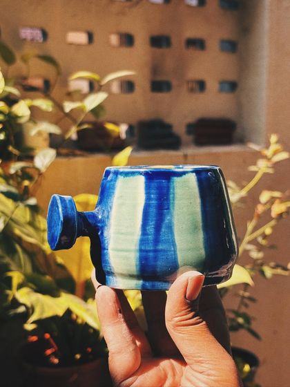 This student came in as a beginner, but her pieces look anything but. Her curious nature made her try things without overthinking, resulting in this bold and dramatic dragon jar and other wonderfully experimental pieces.