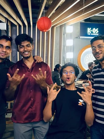 The energy is always high when the whole squad comes together for a night of games and karaoke. Pure chaos, the best kind.