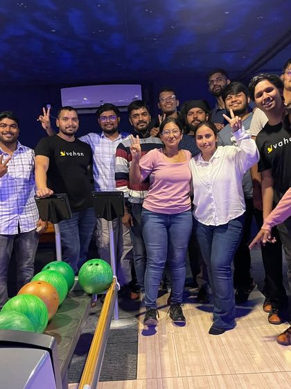 All smiles from this corporate team during their outing. Activities like bowling are a great way to break the ice and encourage interaction among colleagues.