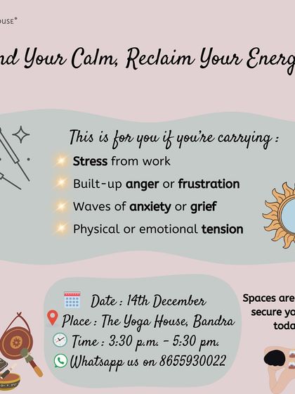This is for you if you are carrying stress, anger, anxiety, or physical tension. I invite you to a healing workshop that combines sound healing with acupuncture, acupressure, moxibustion, and cupping to restore balance and ease tension.