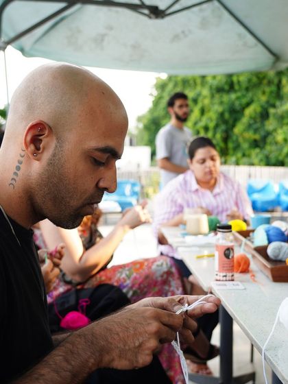 A candid shot of a participant completely engrossed in his work. It was wonderful to see such enthusiasm and focus from everyone in the group.