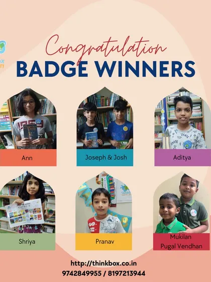 Celebrating our Badge Winners! We are so proud of these dedicated readers for reaching their reading milestones, from finishing 50 books to exploring diverse genres. Our badge and stamp system is a fun way to acknowledge their hard work and inspire them to keep turning those pages.