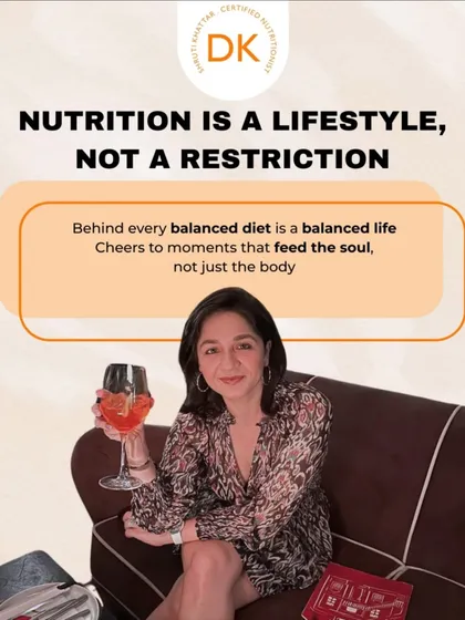 Nutrition is a lifestyle, not a restriction. It's about feeding your soul, not just your body. Cheers to finding joy and balance in every aspect of life.