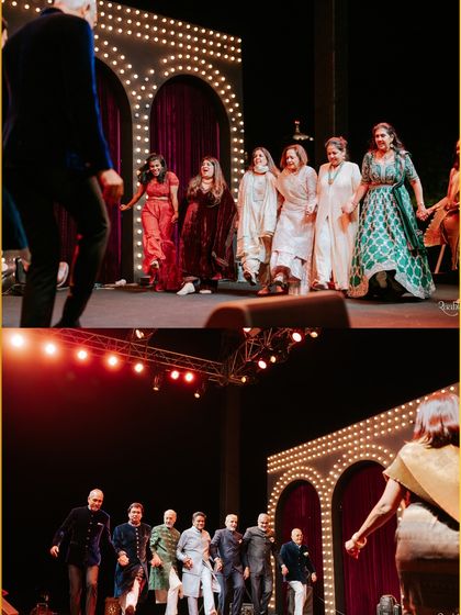 A playful face-off between the mothers and fathers of the bride and groom. These lighthearted battles are a great way to bring the families together on stage.