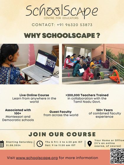 Why choose SchoolScape? Our live online courses, association with over 100 schools, guest faculty from around the world, and vast experience make our programs uniquely effective and globally recognized.