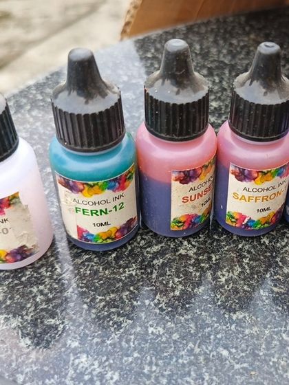 I also stock supplies for resin art, including these alcohol inks. They are used to create vibrant, translucent colors and petri dish effects in epoxy resin.
