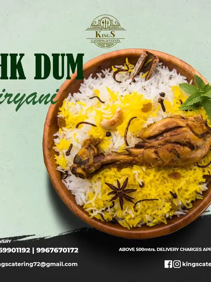 My classic Chicken Dum Biryani, slow-cooked to perfection. The layers of fragrant rice and succulent chicken create a timeless flavour that everyone loves.
