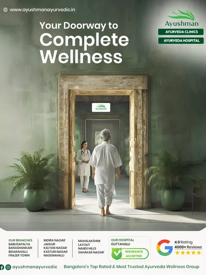 With over 13 clinics and a dedicated Ayurveda hospital across Bengaluru, we are your doorway to complete wellness. Our extensive network ensures that expert Ayurvedic care is always accessible, no matter where you are in the city.