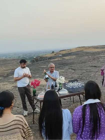 Learning about the world of wine doesn't happen in a classroom. Here, our hotel management students participate in an outdoor wine tasting session during an educational tour, gaining practical knowledge directly from experts in the field.
