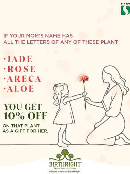 This Mother's Day, we ran a special promotion where your mom's name could get you a discount on a beautiful green gift for her. A fun way to celebrate moms everywhere.