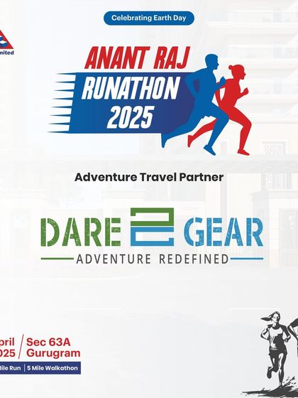 Announcing our adventure travel partner for the Anant Raj Runathon, blending the spirit of adventure with our Earth Day mission.