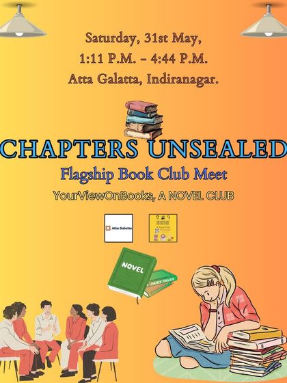 Poster for the 'Chapters Unsealed' flagship book club meet.