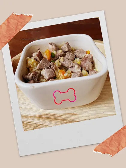 For the pork-loving pup, I offer the Porky Monkey meal. It's made with tender chunks of lean pork and mixed vegetables, providing a delicious and nutritious alternative to chicken.