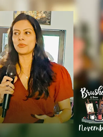 This is me, Isha, the narrator and artist behind Brushes & Brew. I believe every brushstroke tells a story, and I'm here to help you tell yours.