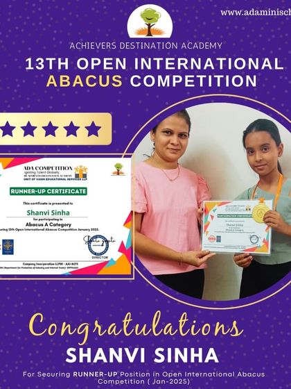 Achievers Destination Academy - Mental Math & Speed Calculation Our Star Achievers: Competition Winners & Graduates photo 39