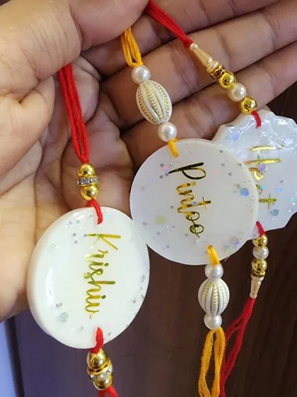 More custom rakhis with personalized names. So happy to be a part of this beautiful festival.