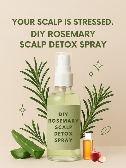 Is your scalp stressed? This DIY Rosemary Scalp Detox Spray is the perfect remedy. It's a simple, natural way to reset your scalp.