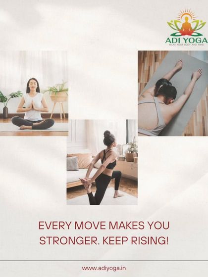 Every move makes you stronger. This collage celebrates the strength of women, showcasing different asanas that build core power and grace. Yoga is a tool for empowerment, helping you rise to any challenge.