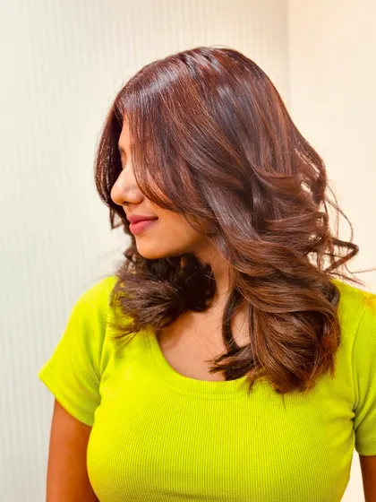 Life isn't perfect, but your hair can be. This global color and style is a perfect example.
