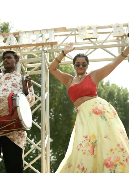 Dancing with the dhol player on top of the truck during the baraat. It's all about creating an immersive and high-energy experience.