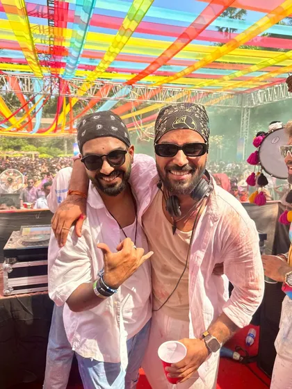 Holi 2025 was an absolute blast. Colors, beats, and incredible vibes. Here's a look at the madness, from the DJ booth to the colorful crowd.