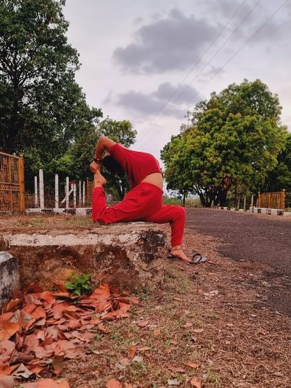 Backbend love. A simple yet deep backbend in nature, feeling the connection between my breath and the opening of my heart.