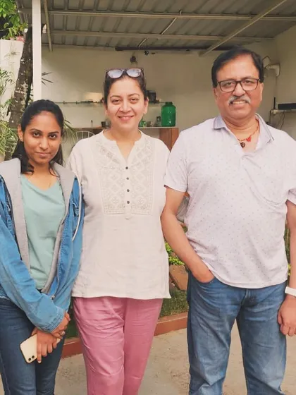 It was a pleasure to design a home for Sandalwood actress Sudharani. Here I am with her and her family at the residence, a project that was a truly gratifying journey of collaboration and creative expression.