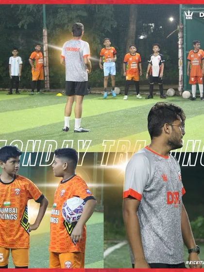 Monday training for the U13s. Our coaches are hands on, ensuring every player understands the drill and improves their technique.