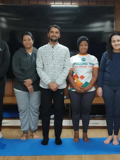 A group photo from our January 2024 international teacher training batch. We are honored to have guided these students in their journey to becoming certified yoga teachers.