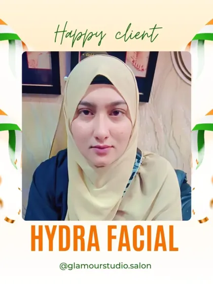 This client's serene look and glowing skin after her Hydra Facial speak volumes about her satisfaction.
