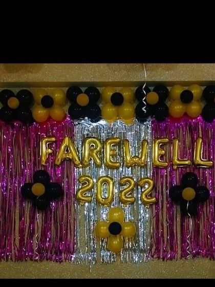 A clear, centered shot of the "Farewell 2022" backdrop.