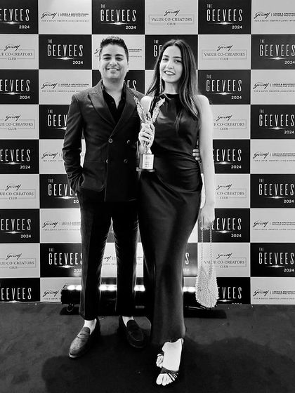 Overwhelmed with joy to accept the Geeves 2024 award by Godrej for Best Residential Interiors (People's Choice)!