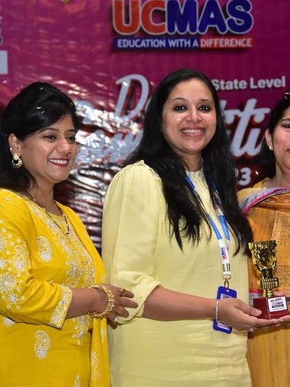 An instructor receives an award for her dedication and her students' performance at the Delhi State Level Competition. We believe in recognizing the hard work of our entire team.