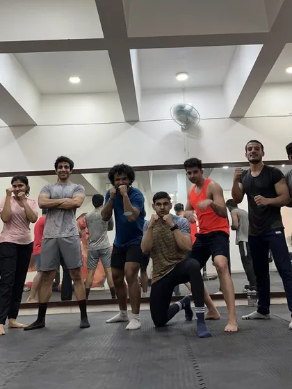 A mix of our members from different classes, all part of the Art of Defense family.