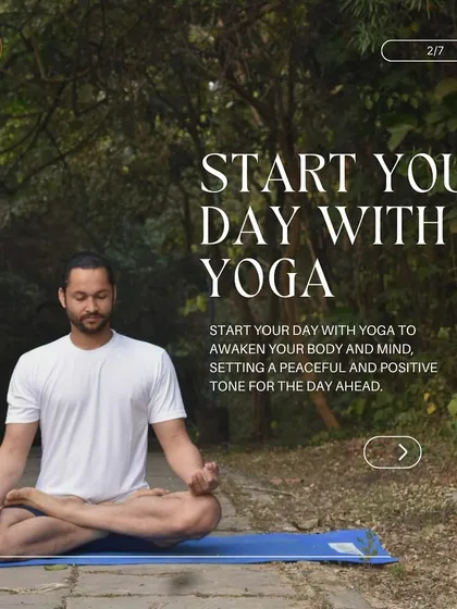 One of our core wellness tips is to start your day with yoga. This awakens your body and mind, setting a peaceful and positive tone for the day ahead.