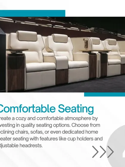 Long movies require comfortable seating. We provide a range of options from plush sofas to dedicated, fully reclining home theater chairs with features like adjustable headrests and built in cup holders for the ultimate in viewing comfort.
