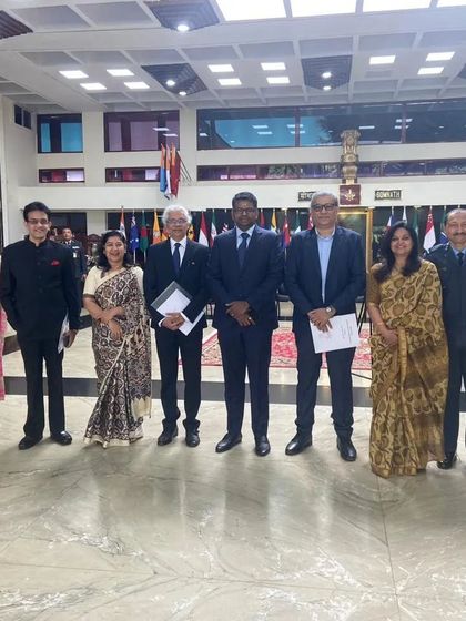 Another group photo from the memorable day at DSSC Wellington. The event was a testament to the armed forces' commitment to deep intellectual engagement on national issues.