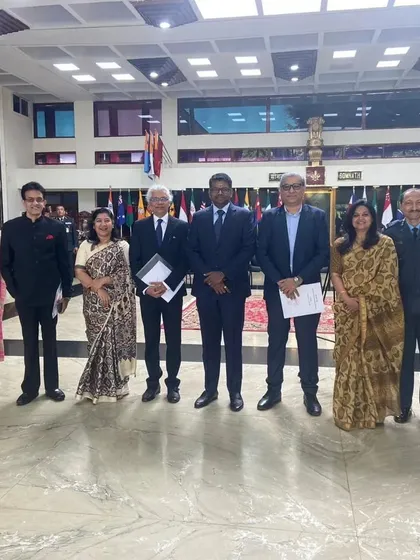 Another group photo from the memorable day at DSSC Wellington. The event was a testament to the armed forces' commitment to deep intellectual engagement on national issues.
