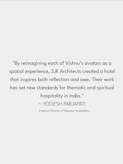 The words of our clients are a testament to the journey we take together. This feedback highlights our work in creating thematic and spiritual hospitality that inspires reflection and awe.