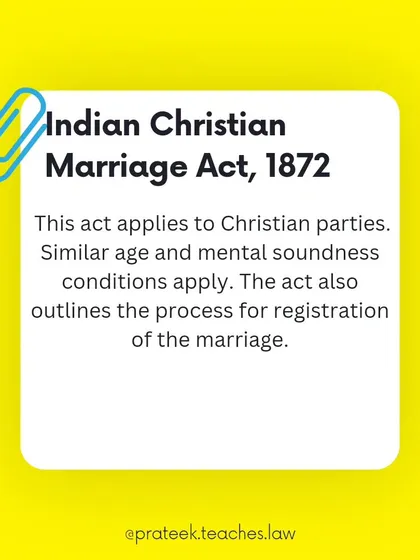 This act applies to Christian parties and details the entire process for a legally recognized marriage, from conditions to the final registration.