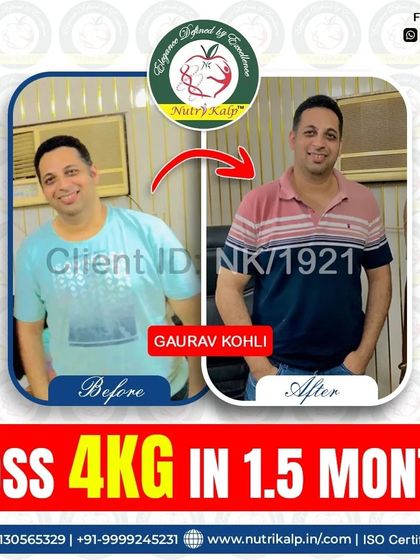 Gaurav Kohli successfully lost 4 kgs in just 1.5 months. His progress is a great example of how our plans create steady and visible results in a short time.